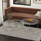 Modern Round Coffee Table Glass Top and Iron Coffee or End Table Cross Legs