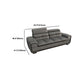 Modern Sofa Bed Leather Upholstered Grey Latex/sponge Upholstered Solid Wood Frame Sofa