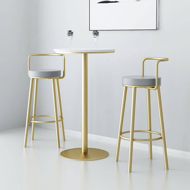 Glam Style Armless Counter Stool Faux Leather Round Bar Stool Clearhalo 'Bar Furniture' 'Bar Stools' 'bar_stools' 'furn' 'furn_bar_stools' 'Furniture' 'Kitchen & Dining Furniture' 1200x1200_73b731f9-b2b5-401a-aafc-c974bc2255ea