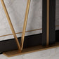 Glam Scratch Resistant Console Table Stain Resistant Stone Console Sofa Table for Hall Clearhalo 'Console Tables' 'console_tables' 'Entry & Mudroom Furniture' 'furn' 'furn_console_tables' 'Furniture' 1200x1200_73b80f50-28a6-4c3a-8e8d-594e0776bbeb