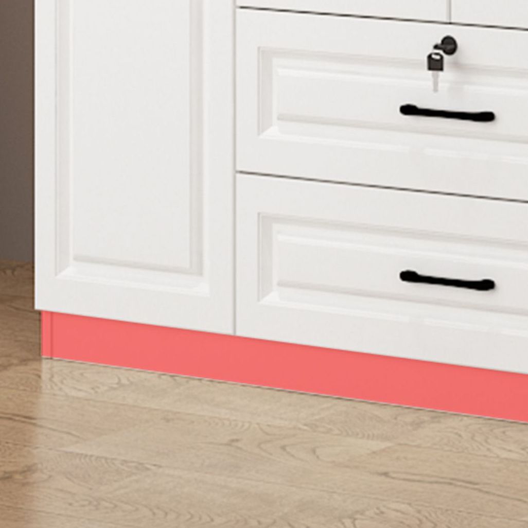 Gabinete de vestuario con bisagras Armario de armario blanco con estantes para el hogar