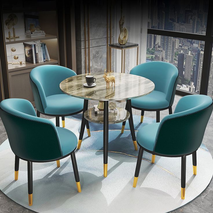Traditional Luxury Round Dinner Table Sintered Stone Table with Black Frame Clearhalo ' dining_table' 'Dining Tables & Seating' 'Dining Tables' 'furn' 'furn_dining_table' 'Furniture' 'furniture_dining_table' 'Kitchen & Dining Furniture' 'kitchen&dining_furn' 'kitchen' 'kitchen_dining_table' 1200x1200_73be5f57-df8d-45b9-800e-26d0bd103ba0
