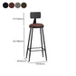 Industrial Matte Finish Coffee Shop Stool Footrest Low Back Stool Clearhalo 'Bar Furniture' 'Bar Stools' 'bar_stools' 'furn' 'furn_bar_stools' 'Furniture' 'furniture_bar_stools' 'Kitchen & Dining Furniture' 1200x1200_73bfac6d-fcf5-4afe-ac77-417e072a7804