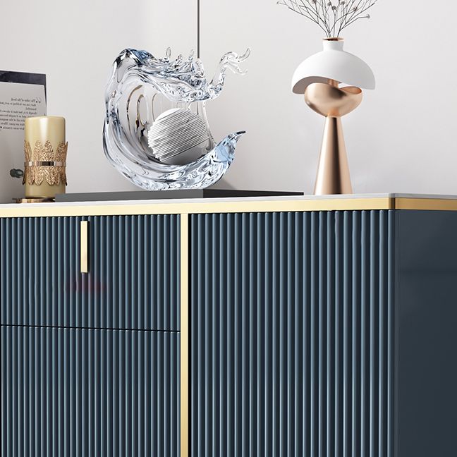 Sideboard in stile glam in pietra sinterizzata con sideboard da pranzo della porta