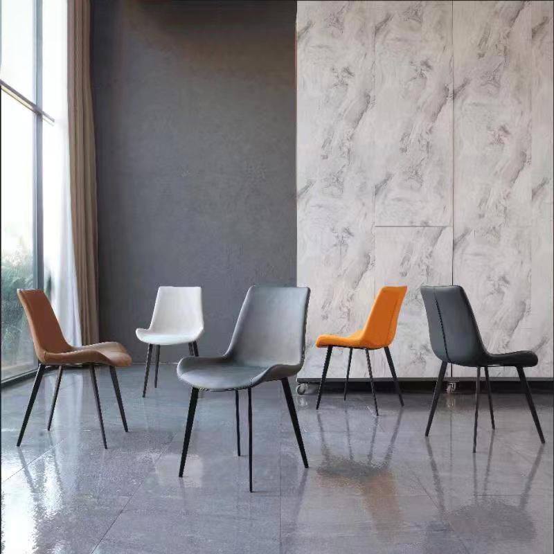 Contemporary Side Chair Metal Solid Back Dining Room Chair for Brasserie Clearhalo 'Dining Chairs' 'Dining Tables & Seating' 'dining_chair' 'furn' 'furn_dining_chair' 'Furniture' 'Kitchen & Dining Furniture' 1200x1200_73c06b04-deeb-4c8e-85c4-4284364767ad