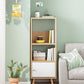 Modern Wooden Bookshelf Closed Back Bookcase for Home Office