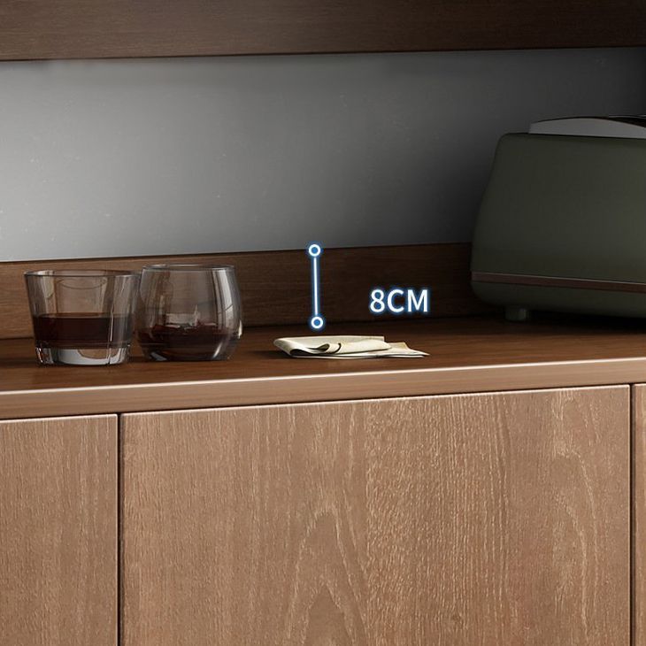 Glass Door Artificial Wood Sideboard Modern Server Cabinet with Storage for Dining Room Clearhalo 'buffet_sideboard' 'Buffets & Sideboards' 'furn' 'furn_buffet_sideboard' 'Furniture' 'Kitchen & Dining Furniture' 1200x1200_73c119fb-b02e-4987-932c-bd9b14bd7688