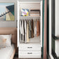 Contemporary Wardrobe Armoire Wood Combination Armoire for Bedroom
