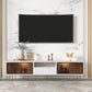 Stone and Wooden TV Media Stand with Doors Contemporary TV Stand Clearhalo 'furn' 'furn_tv_stands_entertainment_centers' 'Furniture' 'Living Room Furniture' 'TV Stands & Entertainment Centers' 'TV Stands & Media Storage Furniture' 'tv_stands_entertainment_centers' 1200x1200_73c2bdef-14ed-4b30-be1a-146076d773db