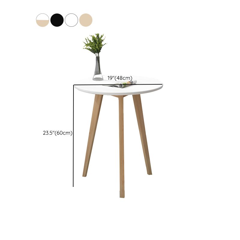 Contemporary Style Wooden Round Top Side Table 3 Legs End Table Clearhalo 'Coffee & Accent Tables' 'End & Side Tables' 'end_side_tables' 'furn' 'furn_end_side_tables' 'Furniture' 'Living Room Furniture' 1200x1200_73c44f91-f31a-4b9b-a5e7-e16ed4ae16a2