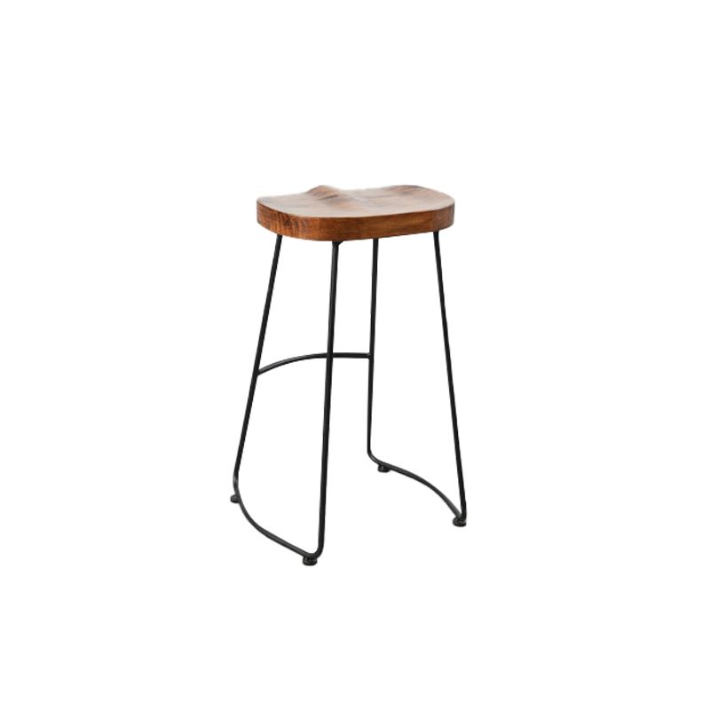 Contemporary Armless Bar Stools Solid Wood Barstool with Footrest Clearhalo 'Bar Furniture' 'Bar Stools' 'bar_stools' 'furn' 'furn_bar_stools' 'Furniture' 'Kitchen & Dining Furniture' 1200x1200_73c5884b-d70f-40cf-9fdd-d558cf15d088