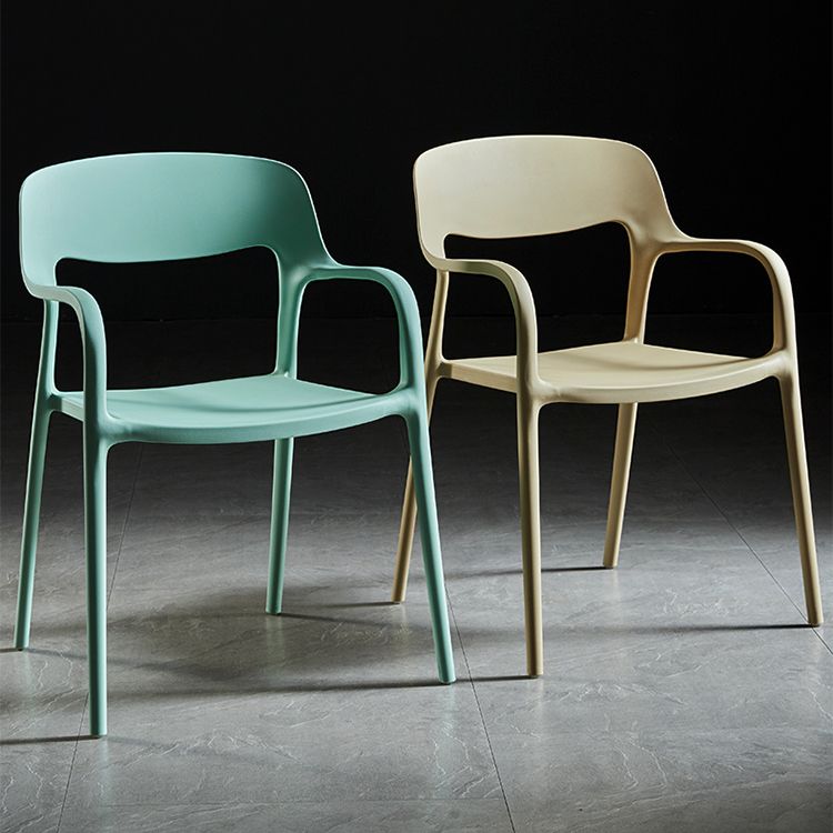 Modern Style Arm Chair Open Back Chair with Plastic Legs for Kitchen Clearhalo ' kitchen&dining_furn' 'Dining Chairs' 'Dining Tables & Seating' 'dining_chair' 'furn' 'furn_dining_chair' 'Furniture' 'furniture_dining_chair' 'Kitchen & Dining Furniture' 'kitchen' 1200x1200_73c62920-c151-46cf-893d-31206add751b