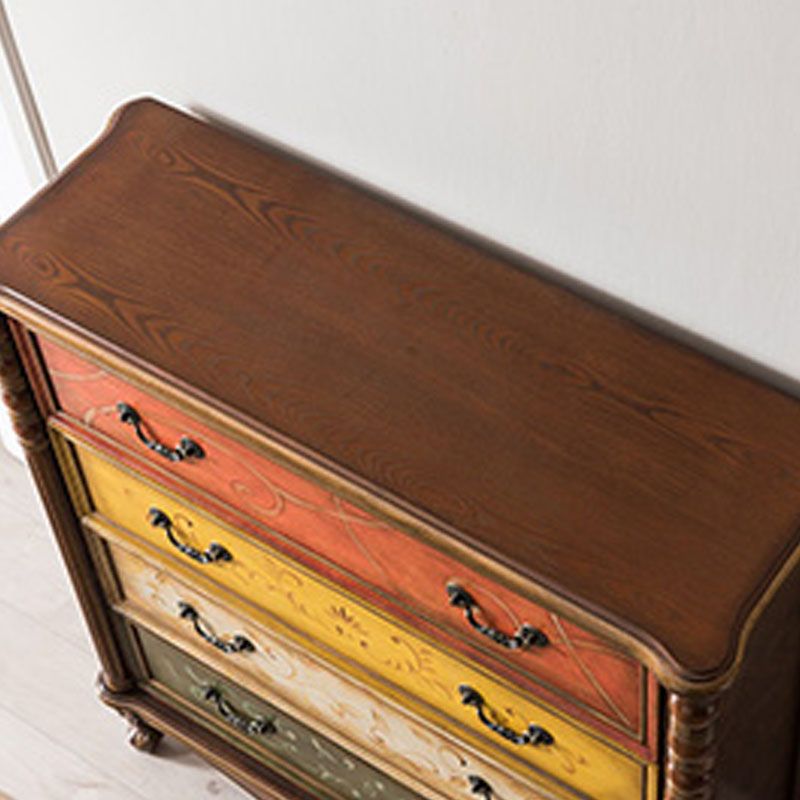 Tocador vertical tradicional almacenamiento de madera de soltero para dormitorio