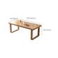 Contemporary Double Pedestal Dining Table Pine Solid Wood Rectangle Dining Table