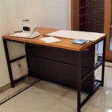 Solid Wood Prep Table Rectangle Island Table for Kitchen Room