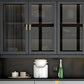 Black and Grey Dining Server Manufactured Wood Cabinets Server for Living Room Clearhalo 'buffet_sideboard' 'Buffets & Sideboards' 'furn' 'furn_buffet_sideboard' 'Furniture' 'Kitchen & Dining Furniture' 1200x1200_73ca0a50-1280-4e79-937c-baeb195590ec