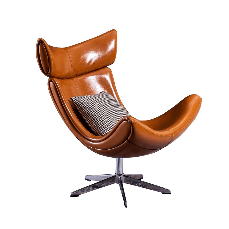 Swivel Armless Chair Faux Leather Chair with 4-Star Leg, 30.70" Wide Clearhalo 'Accent Chairs' 'accent_chairs' 'Chairs & Seating' 'furn' 'furn_accent_chairs' 'Furniture' 'Living Room Furniture' 1200x1200_73ca1404-603c-4830-b8a2-ad316dd794d9