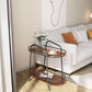 Modern 2-Tier Corner Table 4 Legs Oval Side End Table with Storage Clearhalo 'Coffee & Accent Tables' 'End & Side Tables' 'end_side_tables' 'furn' 'furn_end_side_tables' 'Furniture' 'Living Room Furniture' 1200x1200_73cad067-3068-45b7-88da-80ccce215a62