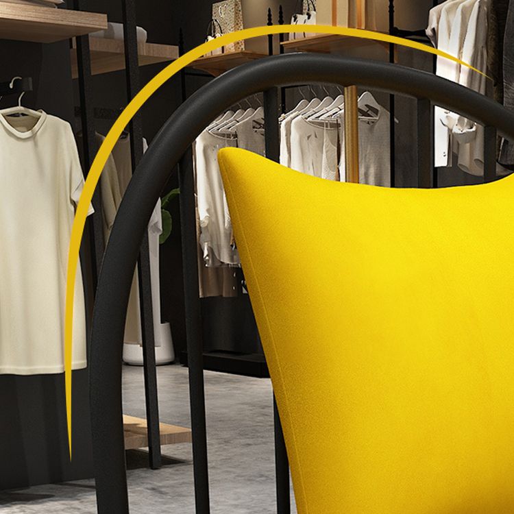 Contemporary Grey Sofa with Yellow Pillow and Black Legs for Apartment