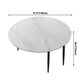 Modern Style Round 4 Legs Table Stone Dining Room Home Furniture with Drop-Leaf Clearhalo ' dining_table' 'Dining Tables & Seating' 'Dining Tables' 'furn' 'furn_dining_table' 'Furniture' 'furniture_dining_table' 'Kitchen & Dining Furniture' 'kitchen&dining_furn' 'kitchen' 'kitchen_dining_table' 1200x1200_73cbd986-8320-47b8-b649-661c3b8271ba