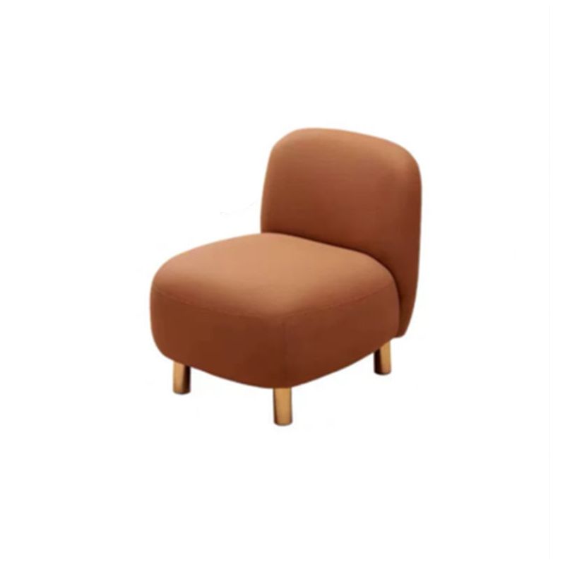 正方形としっかりと固体の木に戻った現代のフェイクレザーソファ