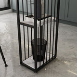 Hedendaagse rechthoekige staaf Tafel Faux Marble Bar eettafel met opslag