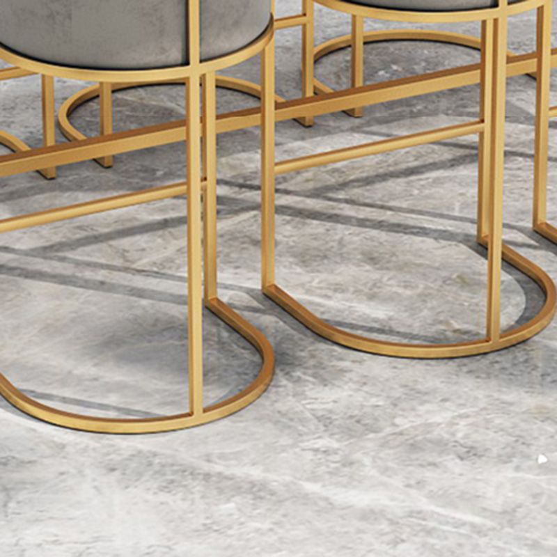 Glam Armrest Backrest Counter Stool Iron Milk Tea Shop Bar Stool with Cushion and Pedal Clearhalo 'Bar Furniture' 'Bar Stools' 'bar_stools' 'furn' 'furn_bar_stools' 'furniture_bar_stools' 'Kitchen & Dining Furniture' 'kitchen&dining_furn' 'kitchen' 'kitchen_furn' Furniture' 1200x1200_73cd18f4-a3fb-405c-afeb-1293cb7cf6ae