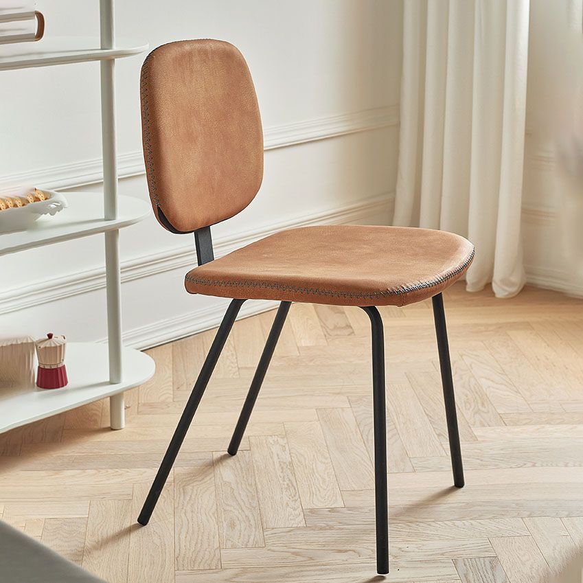 Contemporary Style Metal Dining Chair Matte Finish Dining Armless Side Chair for Kitchen Clearhalo ' kitchen&dining_furn' 'Dining Chairs' 'Dining Tables & Seating' 'dining_chair' 'furn' 'furn_dining_chair' 'Furniture' 'furniture_dining_chair' 'Kitchen & Dining Furniture' 'kitchen' 1200x1200_73cd4b12-4345-44b1-a523-92690a5529b0