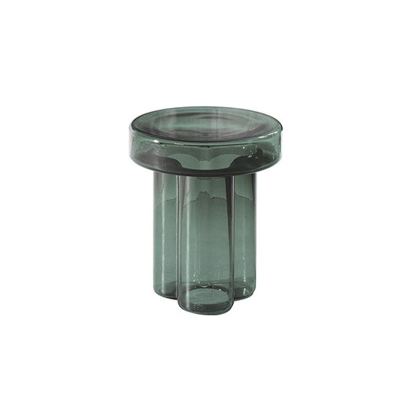 Modern Glass Coffee Table with Round Top and One Foot for Living Room Clearhalo 'Coffee & Accent Tables' 'Coffee Tables' 'coffee_tables' 'furn' 'furn_coffee_tables' 'Furniture' 'Living Room Furniture' 1200x1200_73cee107-ba6f-439e-9776-c949c84da216