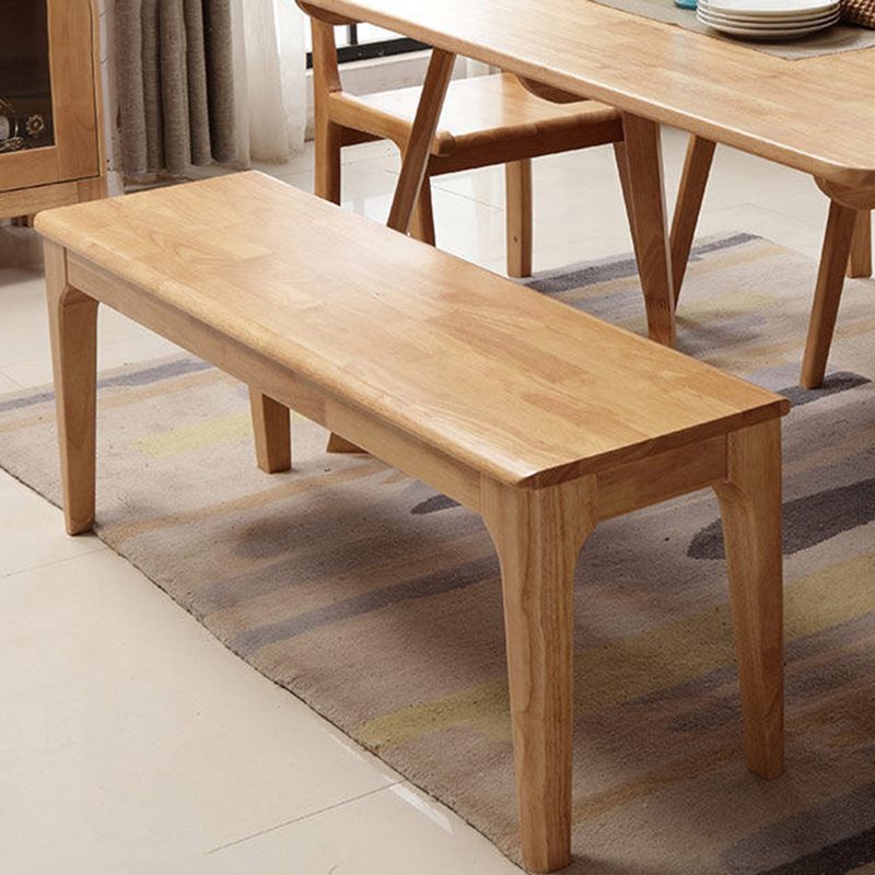 13.8" Wide Contemporary Seating Bench Solid Wood Rubberwood Bench Clearhalo 'Benches' 'Chairs & Seating' 'furn' 'furn_benches' 'Furniture' 'Living Room Furniture' 1200x1200_73cf0f2d-e481-4bc7-a0e1-5c03d738b097