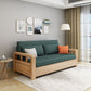 Linen Square Arm Sofa Contemporary Convertible Bed Sofa for Living Room
