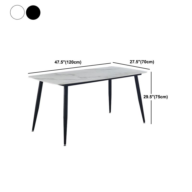 Modern Sintered Stone Dining Table Set 1/2/7 Pieces Home Dining Room Set Clearhalo 'Dining Room Sets' 'Dining Tables & Seating' 'dining_room_set' 'furn' 'furn_dining_room_set' 'Furniture' 'Kitchen & Dining Furniture' 1200x1200_73cff9f2-dcc8-4b50-abab-6936c117cea6