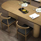 Moderner Esstisch mit unregelmäßiger Form, Massivholztisch mit 3 Beinen für das Restaurant