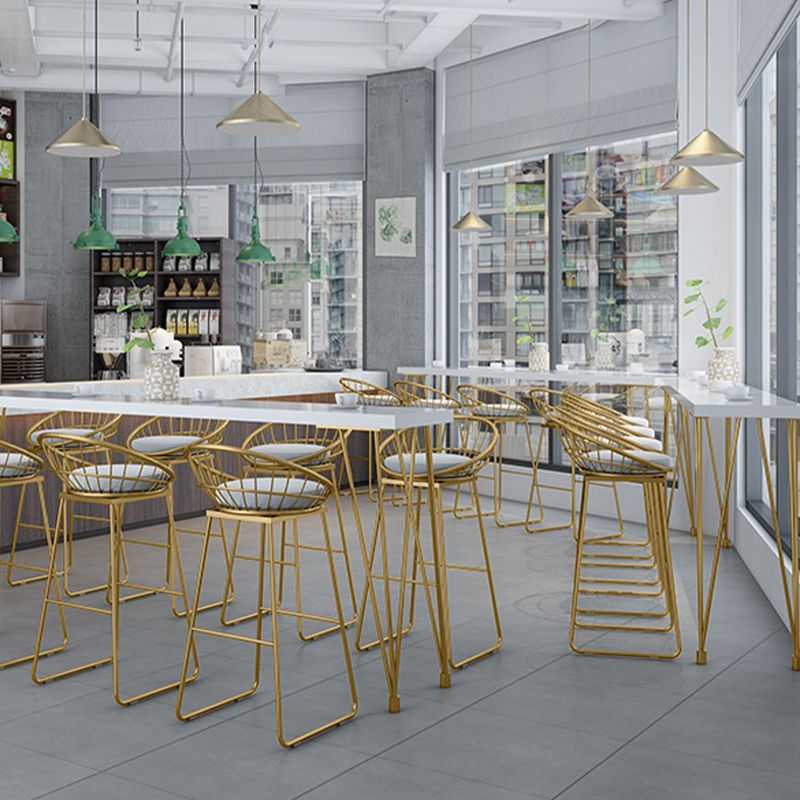 Glam Bar-height Table Solid Wood Top Bar Table for Patio Use Clearhalo 'Bar Furniture' 'Bar Tables' 'bar_tables' 'furn' 'furn_bar_tables' 'Furniture' 'Kitchen & Dining Furniture' 1200x1200_73d0c538-4546-422f-9566-fea0e7fa21a2