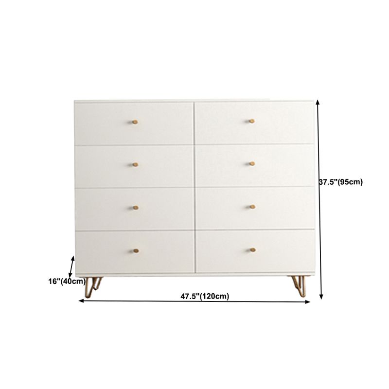 Modern Accent Chest Rectangle Accent Cabinet with Drawers in White Clearhalo 'Cabinets & Chests' 'cabinets_chests' 'furn' 'furn_cabinets_chests' 'Furniture' 'Living Room Furniture' 1200x1200_73d36310-440d-417d-a00a-03cfc83eeaa8
