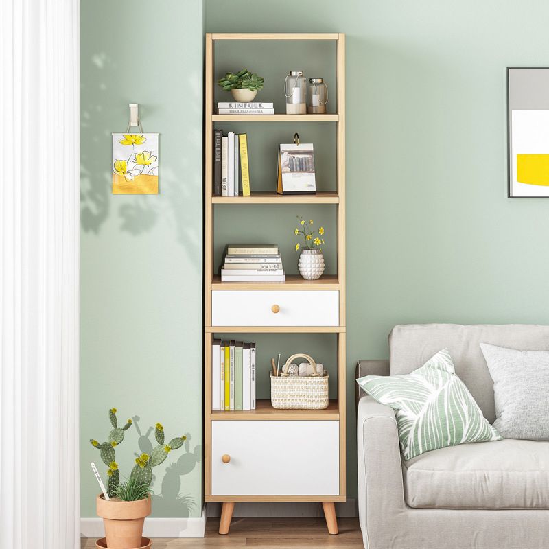 Engineered Wood Standard Bookshelf Matte Finish Shelf Bookcase with Doors Clearhalo 'Bookcases' 'furn' 'furn_bookcases' 'Furniture' 'Office Furniture' 1200x1200_73d3987f-cafe-4630-a768-5b420f6f1ee1