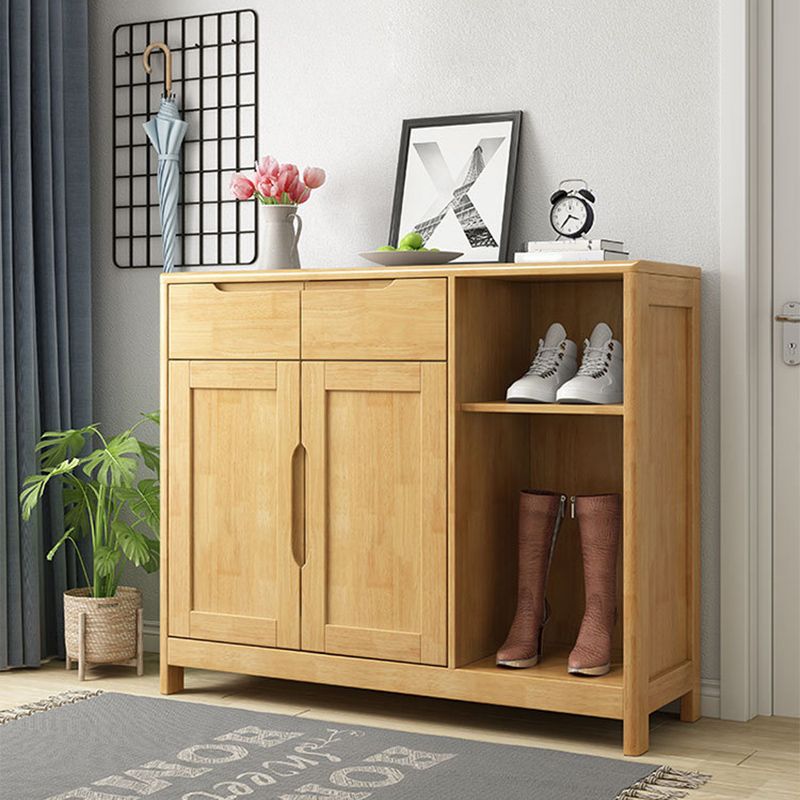 36.22" Tall Wood Rectangular Accent Chest 2 - Drawer and 2 - Door Accent Chest Clearhalo 'Cabinets & Chests' 'cabinets_chests' 'furn' 'furn_cabinets_chests' 'Furniture' 'Living Room Furniture' 1200x1200_73d6adc8-10b9-4954-9c92-fff59c56c17d