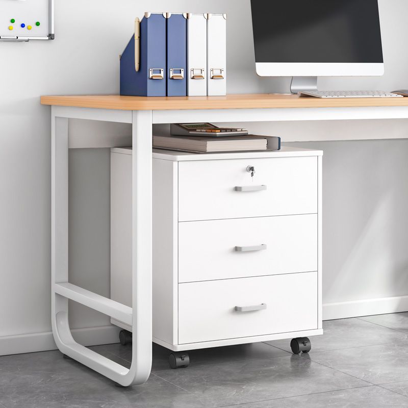 Abbazzini contemporanei File chiave di blocco del telaio in legno solido ufficio piedistallo