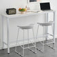 Industrial Marble Bar Table with Rectangle Table Top Trestle Table - 42" H Clearhalo 'Bar Furniture' 'Bar Tables' 'bar_tables' 'furn' 'furn_bar_tables' 'Furniture' 'furniture_bar_tables' 'Kitchen & Dining Furniture' 1200x1200_73d87cb1-fe50-4f91-81e0-48c27f746dc2
