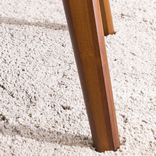 Nordic Style Rectangular Solid Wood Table with Storage Shelf 4 Legs Base Coffee Table