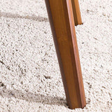 Nordic Style Rectangular Solid Wood Table with Storage Shelf 4 Legs Base Coffee Table