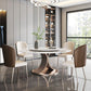 Glam Sintered Stone Dining Table Round Dinner Room Table for Dining Room Clearhalo 'Dining Tables & Seating' 'Dining Tables' 'dining_table' 'furn' 'furn_dining_table' 'Furniture' 'furniture_dining_table' 'Kitchen & Dining Furniture' 'kitchen' 'kitchen_dining_table' 1200x1200_73dae86f-70e0-4dcb-b163-bc9f5f606c3d