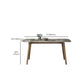 Mid-Century Modern Stone Dining Table Rectangle Dining Table with Solid Wood Legs Clearhalo 'Dining Tables & Seating' 'Dining Tables' 'dining_table' 'furn' 'furn_dining_table' 'Furniture' 'Kitchen & Dining Furniture' 1200x1200_73db7d23-6456-4d2e-8c1f-0b9afb23d4e6