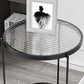 23.6" Tall Round Glass Top Side Table Iron Frame Base End Table with Shelf Clearhalo 'Coffee & Accent Tables' 'End & Side Tables' 'end_side_tables' 'furn' 'furn_end_side_tables' 'Furniture' 'Living Room Furniture' 1200x1200_73dc2ebd-4f61-4983-b6df-d918c5f91d59