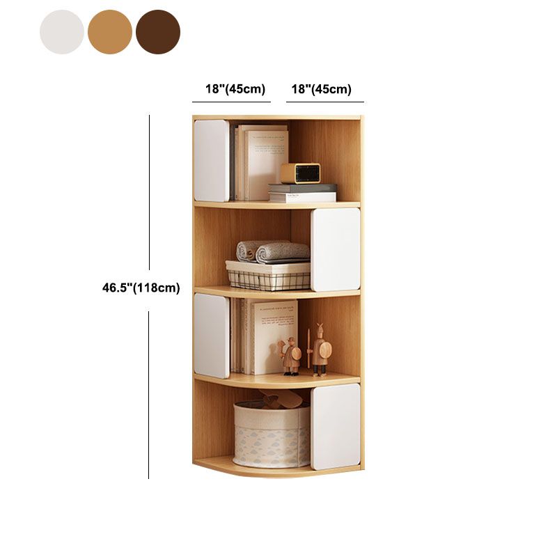 Modern Engineered Wood Bookcase Multi Shelves Closed Back Bookshelf