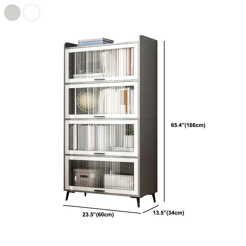 Libreria in legno ingegnerizzato in legno con porte chiuse in libreria incluse