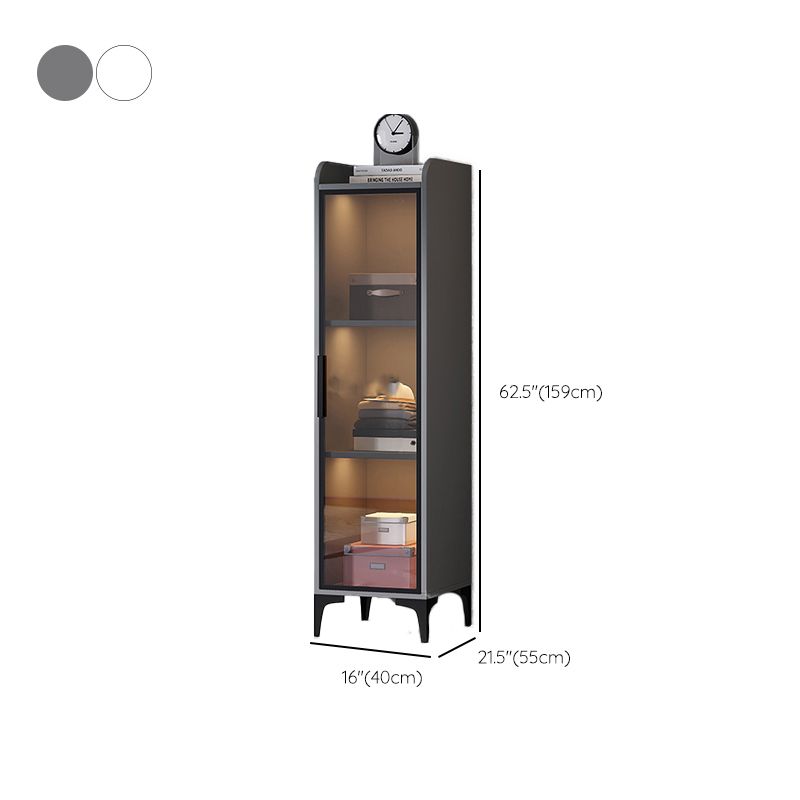 Contemporary Wood Frame Wardrobe Freestanding Wardrobe with Glass Doors Clearhalo 'Armoires & Wardrobes' 'armoires_wardrobes' 'Bedroom Furniture' 'furn' 'furn_armoires_wardrobes' 'Furniture' 1200x1200_73df25d6-cad1-499c-854b-8741977c4ad5