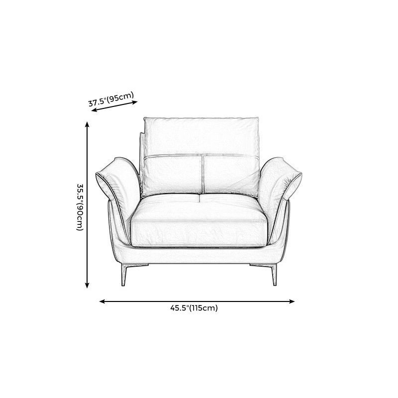 Azure Cushion Back Modern Living Room L-Shape Stationary Sofa & Chaise Clearhalo 'furn' 'furn_sectionals' 'Furniture' 'furniture_sectionals' 'kitchen' 'kitchen_sectionals' 'Living Room Furniture' 'Sectionals' 1200x1200_73df94f6-cf16-4473-b5ed-ae07f0cf53f2