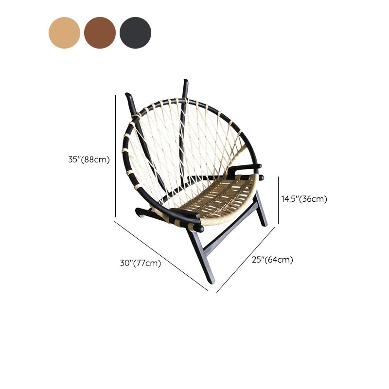 Scandinavian Papasan Chair Solid Color Wooden Papasan Chair for Living Room Clearhalo 'Accent Chairs' 'accent_chairs' 'Chairs & Seating' 'furn' 'furn_accent_chairs' 'Furniture' 'Living Room Furniture' 1200x1200_73e16f63-4d43-4f64-82ae-955ce8bfba8b