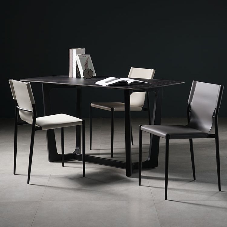 Modern Style Chair Dining Armless Chairs with Metal Legs for Kitchen Clearhalo ' kitchen&dining_furn' 'Dining Chairs' 'Dining Tables & Seating' 'dining_chair' 'furn' 'furn_dining_chair' 'Furniture' 'furniture_dining_chair' 'Kitchen & Dining Furniture' 'kitchen' 1200x1200_73e1c5c0-b140-4f45-8a09-a8474e1f15eb